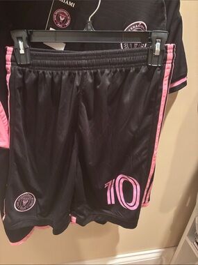 miami Black and Pink Youth Soccer Kit - Jersey & Shorts
